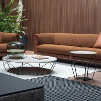 Round ceramic coffee table Arbor by Bonaldo , base with matching bottom in two different combinable measurements