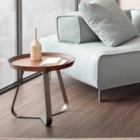 Frinfri coffee table by Bonaldo with wooden top and metal frame