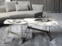 Tavolino da caffè di design lato divano Slot di Bonaldo - modelli con altezza cm 51 e 43