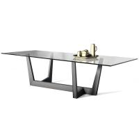 Art table by Bonaldo available with rectangular top in clear glass