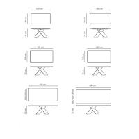 Ax table by Bonaldo - available models in the rectangular fixed version