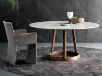 Greeny by Bonaldo round dining table in marble