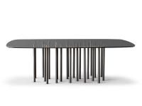 Mille table by Bonaldo with several cylindrical legs