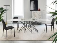 Octa table by Bonaldo with central woven base