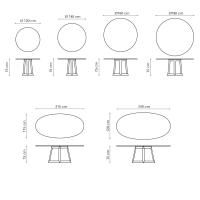 Greeny round dining table  - Model and Measurements