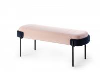Bench Just in pink fabric with black structure