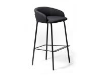 Kitchen stool Just with black structure and fabric covered seat