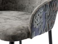 Close up of the Oliver Unito and Oliver Damascato velvet upholstery