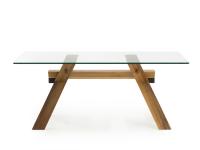 Front view of Cavalletto table measuring 180x85 cm