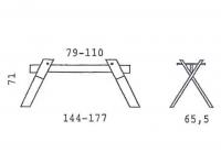 Measurements of the table base