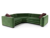 Franklin corner sofa in cotton velvet Fiocco