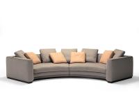 390 x 175 cm curved and symmetrical Franklin sofa composed of 2 end sections with armrests