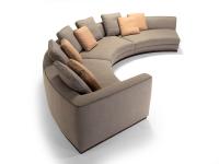 Franklin curved sofa composed of 1 end section with armrest and 2 central sections