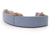 Rear view of the Franklin Round curved sofa