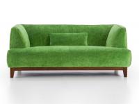 Greg in 2-seater 180 cm sofa version upholstered in Vegas lawn green velvet