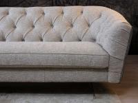 New Kap sofa by Borzalino with capitonné backrest in Dorian 003 fabric