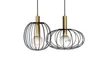 The Lira pendant lamp in the two sizes available - Ø 28 and 40 cm 