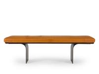 Upholstered bench with a removable armrest Minerva, by Borzalino 