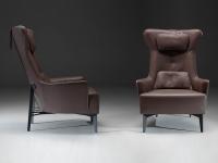 Mia Bergere armchair in leather