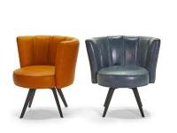 Diva leather armchair by Borzalino
