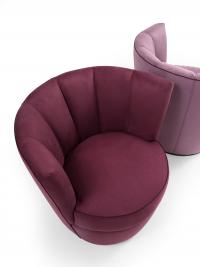 Diva XL shell armchair in velvet