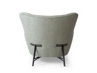 Back view of the Harmony armchair with a visible metal structure