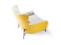 Bergère armchair Harmony by Borzalino with two-tone upholstery