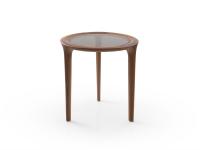 Godot round coffee table diameter 48 cm in Canaletto Walnut finish