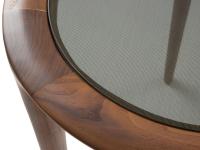 Detail of finely shaped solid Canaletto walnut edge