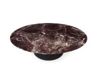 Oval table top in Levanto Red marble