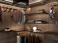 Detail of suspended equipment available on the Horizon Lounge walk-in closet and configurable in the dedicated tab