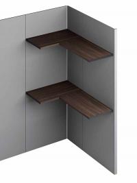 Horizon Lounge walk-in wardrobe - Modular composition with corner panel and shelves