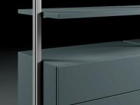 Matte lacquered chest of drawers