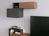 California wall-mounted storage cabinet, with hinged door, flap door or open compartments