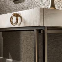 Voyage luxury modern console table with gold handles by Cantori
