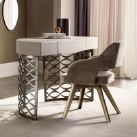 Isidoro Vanity table with drawer and leather top by Cantori