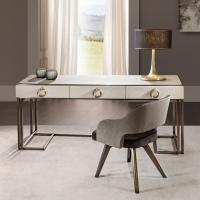 Voyage modern desk with leather top 