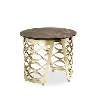 Isidoro round classic smoke coffee table by Cantori