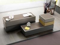 View from above of a composition of Raiki Plus drawers, they can also be used in the middle of the room