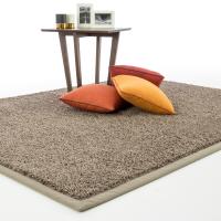 Coimbra custom rug with high pile and taupe colour
