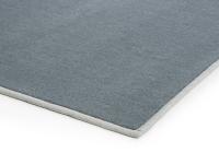 Detail of Aliwal grey rug with tone on tone edge