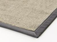 Cipro rug in grey with nubuck applied border