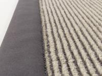 Detail of Small stripes in linen and dark grey
