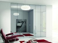 Tilt d.35 space-saving lacquered wardrobe: with mirror doors