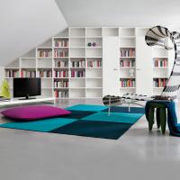 Almond d.32,8 lacquered modular bookcase; ideal to create compositions according to your needs