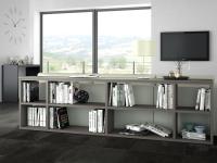Almond d.32,8 lacquered double-sided bookcase
