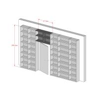Almond Bridge Bookcase over a door (cm 123 composition + cm 117 bridge + cm 213 composition)