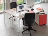 Couple of Almond laminated desk perfect for the office (leg in the photo not available)