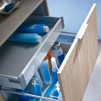 Close up of the cabinet with a deep drawer and internal metal drawer