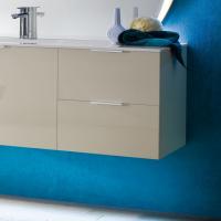 Atlantic modern bathroom cabinet cm 50 d.50 h.50 with 2 drawers in J1 Rope glossy lacquer